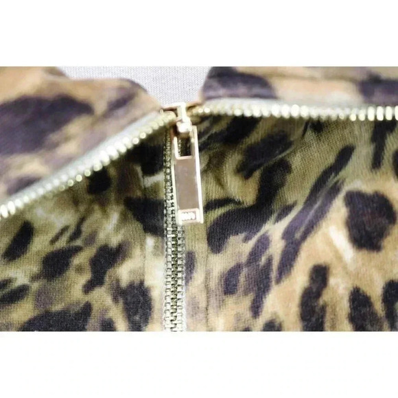 Jones New York Sport Women's Velour Animal Print Jacket-Size Large - Picture 4 of 9
